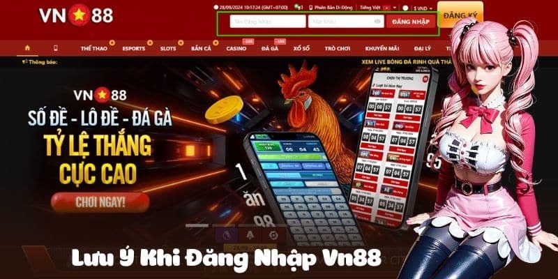 Lỗi thường gặp khi không đăng nhập vào VN88